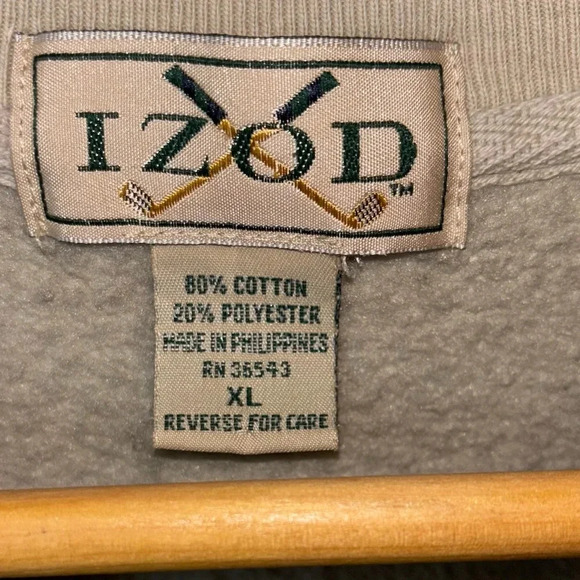 IZOD VINTAGE SWEATSHIRT VEST XL - Picture 2 of 6